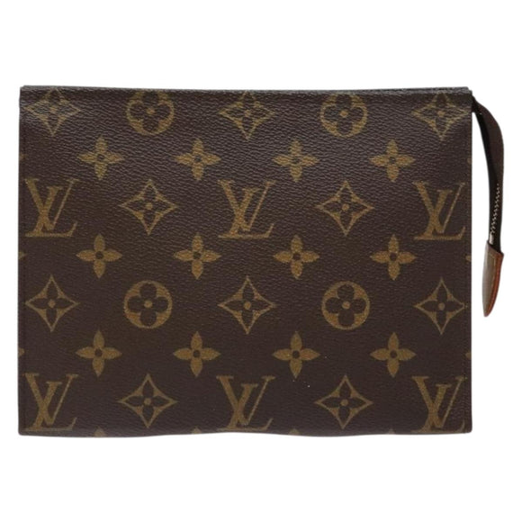 LOUIS VUITTON Monogram Poche Toilette 19 Pouch M47544 LV Auth gh597