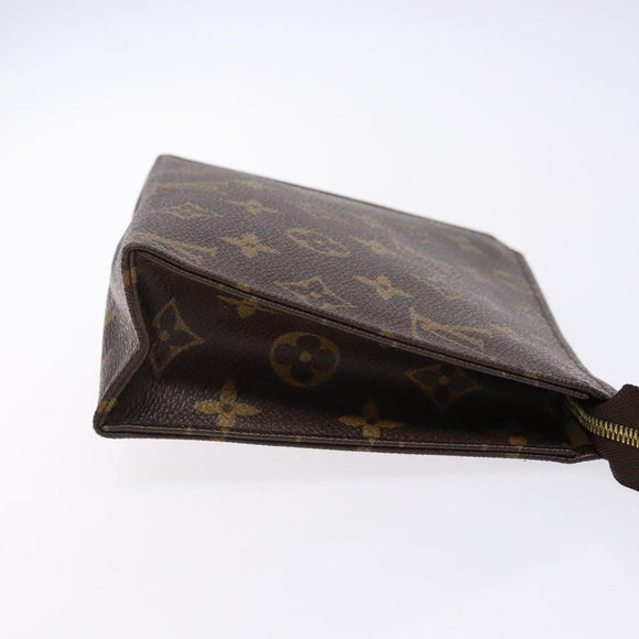 LOUIS VUITTON Monogram Poche Toilette 19 Pouch M47544 LV Auth gh597