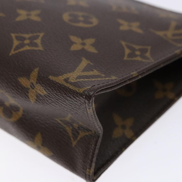 LOUIS VUITTON Monogram Poche Toilette 19 Pouch M47544 LV Auth gh597