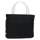 PRADA Hand Bag Nylon Black Silver Auth gh600-1