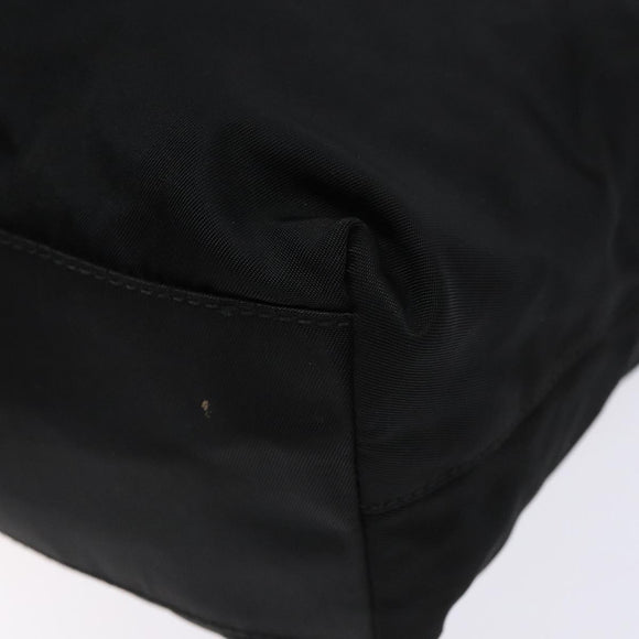 PRADA Hand Bag Nylon Black Silver Auth gh600