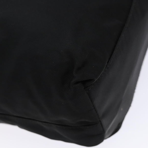 PRADA Hand Bag Nylon Black Silver Auth gh600