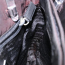 PRADA Hand Bag Nylon Black Silver Auth gh600-18