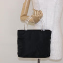 PRADA Hand Bag Nylon Black Silver Auth gh600-22