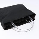 PRADA Hand Bag Nylon Black Silver Auth gh600-6