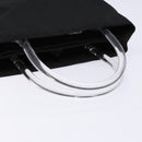 PRADA Hand Bag Nylon Black Silver Auth gh600-7