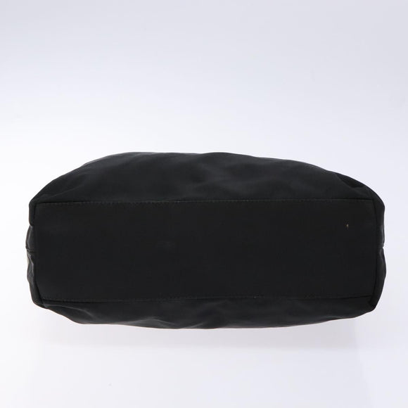 PRADA Hand Bag Nylon Black Silver Auth gh600
