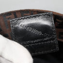 FENDI Zucchino Canvas Tote Bag Brown Silver Auth gh605-12