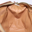 CELINE Macadam Canvas Clutch Bag PVC Leather Brown Gold Auth gh607-19