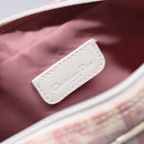 Christian Dior Trotter Canvas Pouch PVC Pink Silver Auth gh608-13