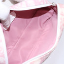 Christian Dior Trotter Canvas Pouch PVC Pink Silver Auth gh608-14