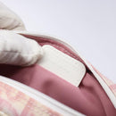 Christian Dior Trotter Canvas Pouch PVC Pink Silver Auth gh608-17