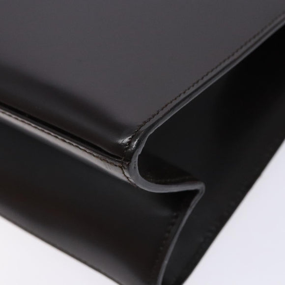 GUCCI Shoulder Bag Patent leather Black Silver Auth gh609