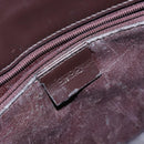 GUCCI Shoulder Bag Patent leather Black Silver Auth gh609-17