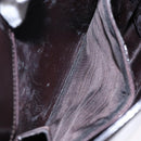 GUCCI Shoulder Bag Patent leather Black Silver Auth gh609-11