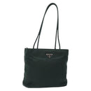 PRADA Tote Bag Nylon Green Silver Auth gh610-1