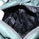 PRADA Tote Bag Nylon Green Silver Auth gh610-19