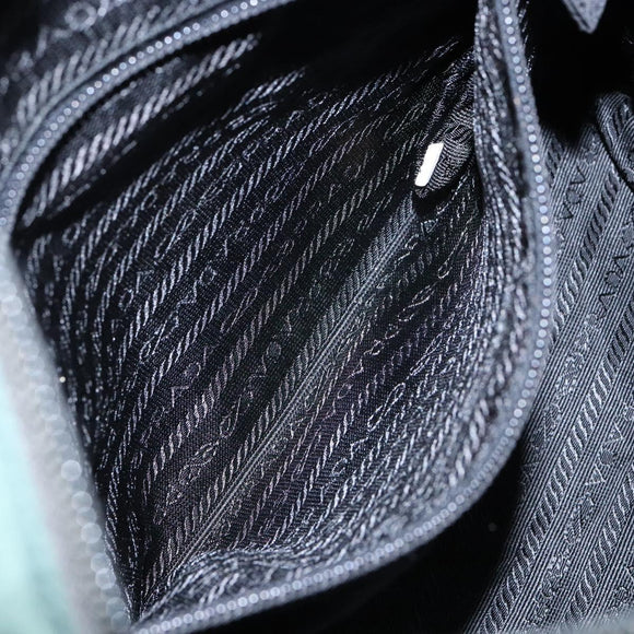 PRADA Tote Bag Nylon Green Silver Auth gh610