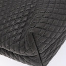 BALLY Hand Bag Leather Gray Gold Auth gh611-16