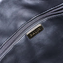 BALLY Hand Bag Leather Gray Gold Auth gh611-19