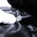 BALLY Hand Bag Leather Gray Gold Auth gh611-12