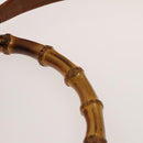 GUCCI Bamboo Hand Bag Leather 2way Brown Gold 001 2113 1638 Auth gh612-15