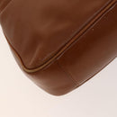 GUCCI Bamboo Hand Bag Leather 2way Brown Gold 001 2113 1638 Auth gh612-16