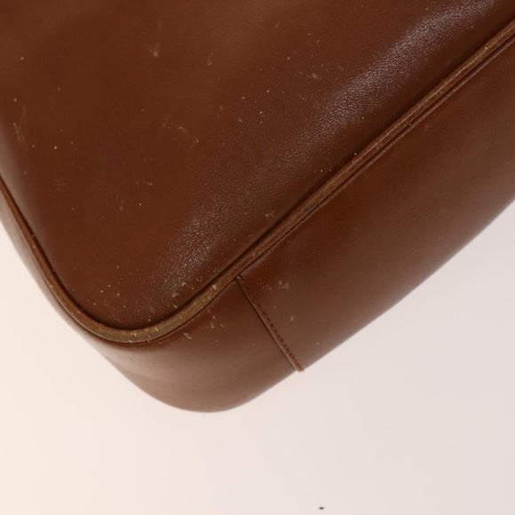 GUCCI Bamboo Hand Bag Leather 2way Brown Gold 001 2113 1638 Auth gh612