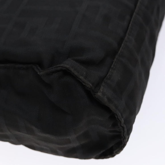 FENDI Zucca Canvas Tote Bag Black Silver Auth gh617