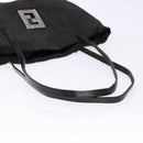 FENDI Zucca Canvas Tote Bag Black Silver Auth gh617-7