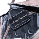 Salvatore Ferragamo Vala Shoulder Bag Suede Brown Gold Auth gh619-12