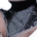 Salvatore Ferragamo Vala Shoulder Bag Suede Brown Gold Auth gh619-11