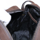 Salvatore Ferragamo Vala Shoulder Bag Suede Brown Gold Auth gh619-20