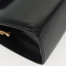 Salvatore Ferragamo Vala Chain Shoulder Bag Leather Navy Gold Auth gh620-15