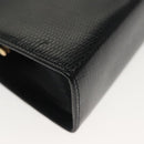 Salvatore Ferragamo Vala Chain Shoulder Bag Leather Navy Gold Auth gh620-17