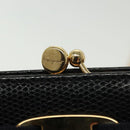 Salvatore Ferragamo Vala Chain Shoulder Bag Leather Navy Gold Auth gh620-20