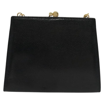 Salvatore Ferragamo Vala Chain Shoulder Bag Leather Navy Gold Auth gh620 - 0