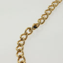 Salvatore Ferragamo Vala Chain Shoulder Bag Leather Navy Gold Auth gh620-8