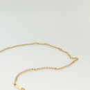 Salvatore Ferragamo Vala Chain Shoulder Bag Leather Navy Gold Auth gh620-14