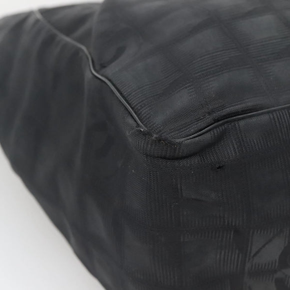 CHANEL New Travel line Tote Bag Nylon Black CC Auth gh623