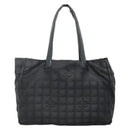 CHANEL New Travel line Tote Bag Nylon Black CC Auth gh623-13