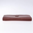 CARTIER Must Line Clutch Bag Leather Bordeaux Gold Auth gh624-6