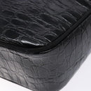 Salvatore Ferragamo Vala Shoulder Bag Leather Black Gold Auth gh626-9