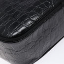 Salvatore Ferragamo Vala Shoulder Bag Leather Black Gold Auth gh626-16