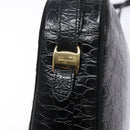 Salvatore Ferragamo Vala Shoulder Bag Leather Black Gold Auth gh626-17