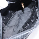 Salvatore Ferragamo Vala Shoulder Bag Leather Black Gold Auth gh626-11