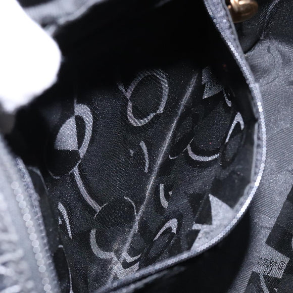 Salvatore Ferragamo Vala Shoulder Bag Leather Black Gold Auth gh626