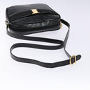 Salvatore Ferragamo Vala Shoulder Bag Leather Black Gold Auth gh626-7