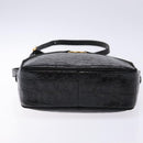 Salvatore Ferragamo Vala Shoulder Bag Leather Black Gold Auth gh626-5