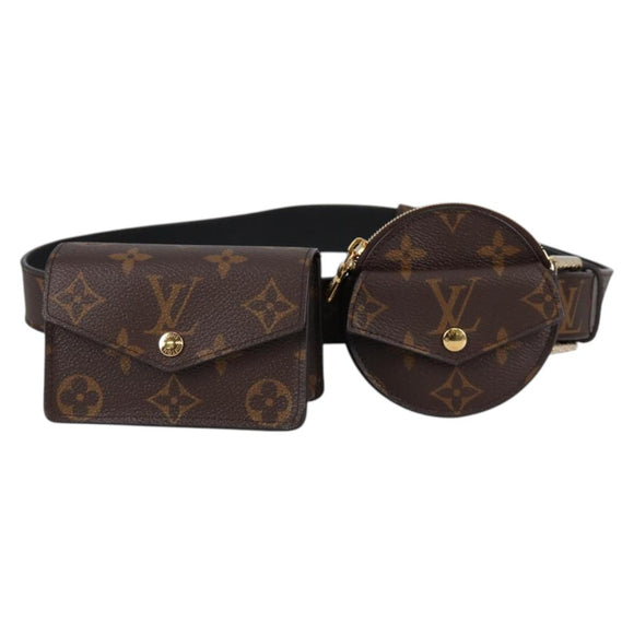 LOUIS VUITTON Monogram Ceinture Daily Multi Pocket Belt M0236 LV Auth gh628M